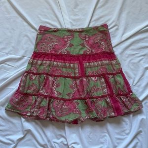 SOLD!! Marciano pink paisley fairy midi skirt